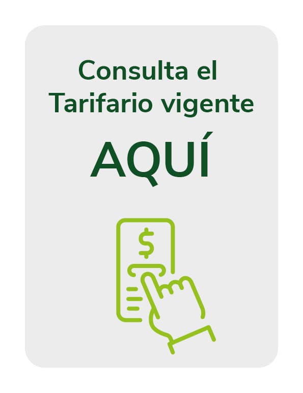 Tarifario vigente